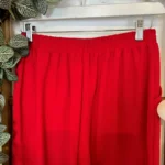 Pantalon fluide large femme T42/44-T54/56 - rouge - 40