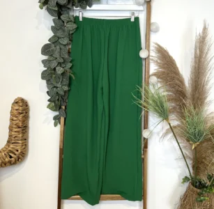 Pantalon fluide large femme T42/44-T54/56 - vert-bresil - 40