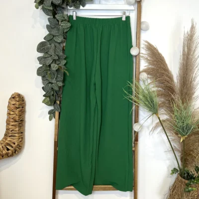 Z979- Pantalon flou large (T42/44-T54/56) - vert-bresil - 58