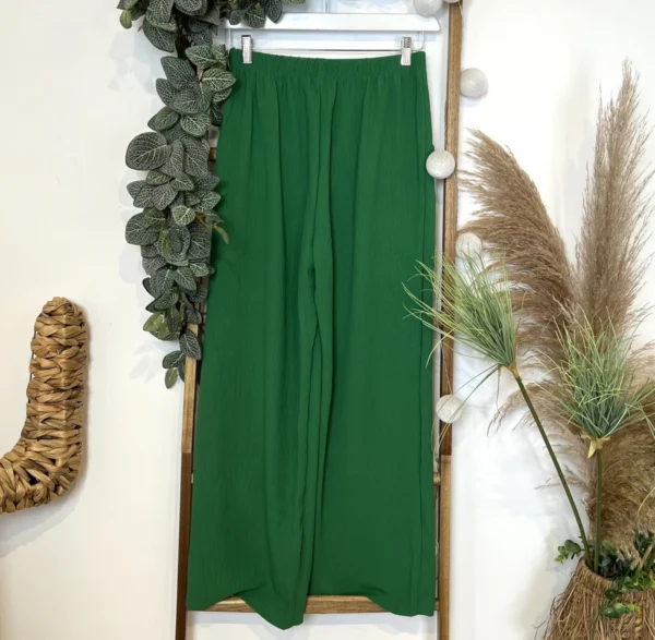 Z979- Pantalon flou large (T42/44-T54/56) - vert-bresil - 58