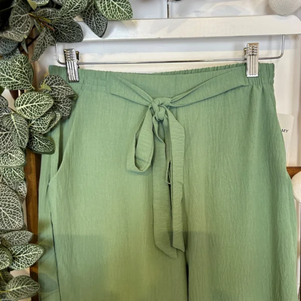 Z979- Pantalon flou large (T42/44-T54/56) - vert-celadon - 58