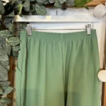 Pantalon fluide large femme T42/44-T54/56 - vert-celadon - 48