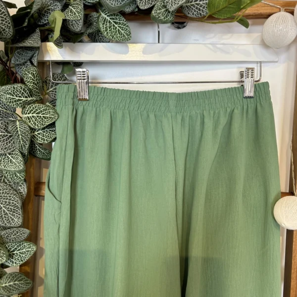 Z979- Pantalon flou large (T42/44-T54/56) - vert-celadon - 58