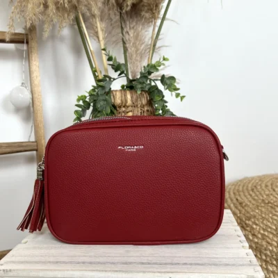 P428- Sac Flora&Co 2 Zips - rouge - taille-unique