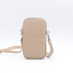 Pochette Téléphone double zip Flora & Co - beige - sans-taille