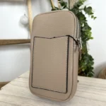 Pochette Téléphone double zip Flora & Co - beige - sans-taille