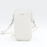 Pochette Téléphone double zip Flora & Co - blanc - sans-taille