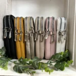 Pochette Téléphone double zip Flora & Co - rose-pale - sans-taille