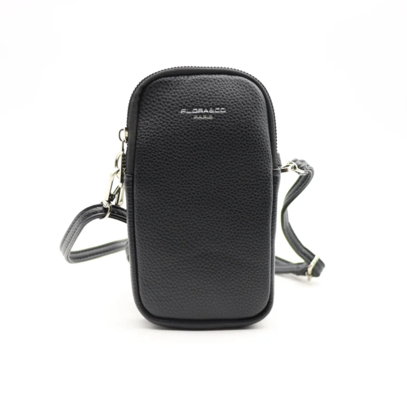 Pochette Téléphone double zip Flora & Co - noir - sans-taille