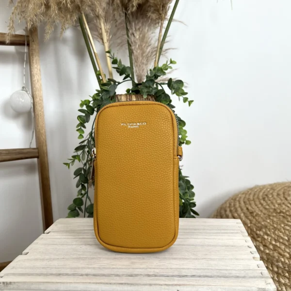 P420- Pochette Téléphone - moutarde - sans-taille