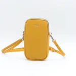 Pochette Téléphone double zip Flora & Co - moutarde - sans-taille