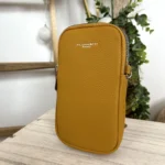 Pochette Téléphone double zip Flora & Co - moutarde - sans-taille