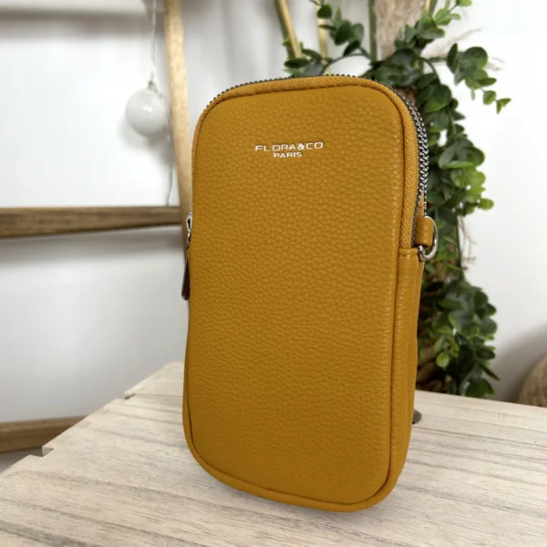 P420- Pochette Téléphone - moutarde - sans-taille