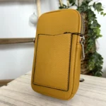 Pochette Téléphone double zip Flora & Co - moutarde - sans-taille