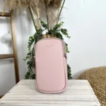Pochette Téléphone double zip Flora & Co - rose-pale - sans-taille