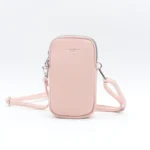 Pochette Téléphone double zip Flora & Co - rose-pale - sans-taille