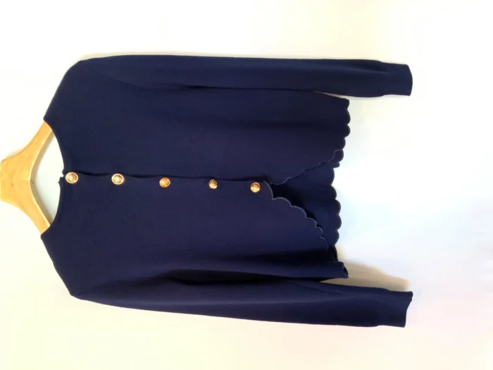 Pull uni dos ouvert (Tu) - marine - taille-unique