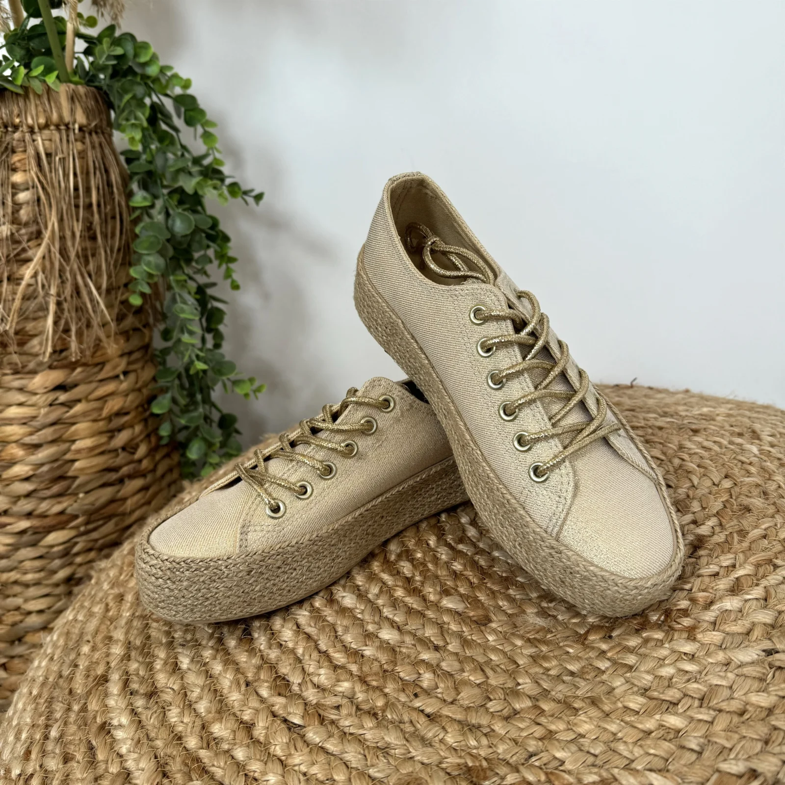 Tennis lacets dorés (T36-T41) - dore - 41