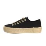 Tennis lacets dorés (T36-T41) - noir - 41