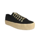 Tennis lacets dorés (T36-T41) - noir - 41
