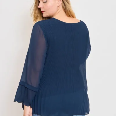 Q638- Blouse plissée “Jolies Formes” (GT)
