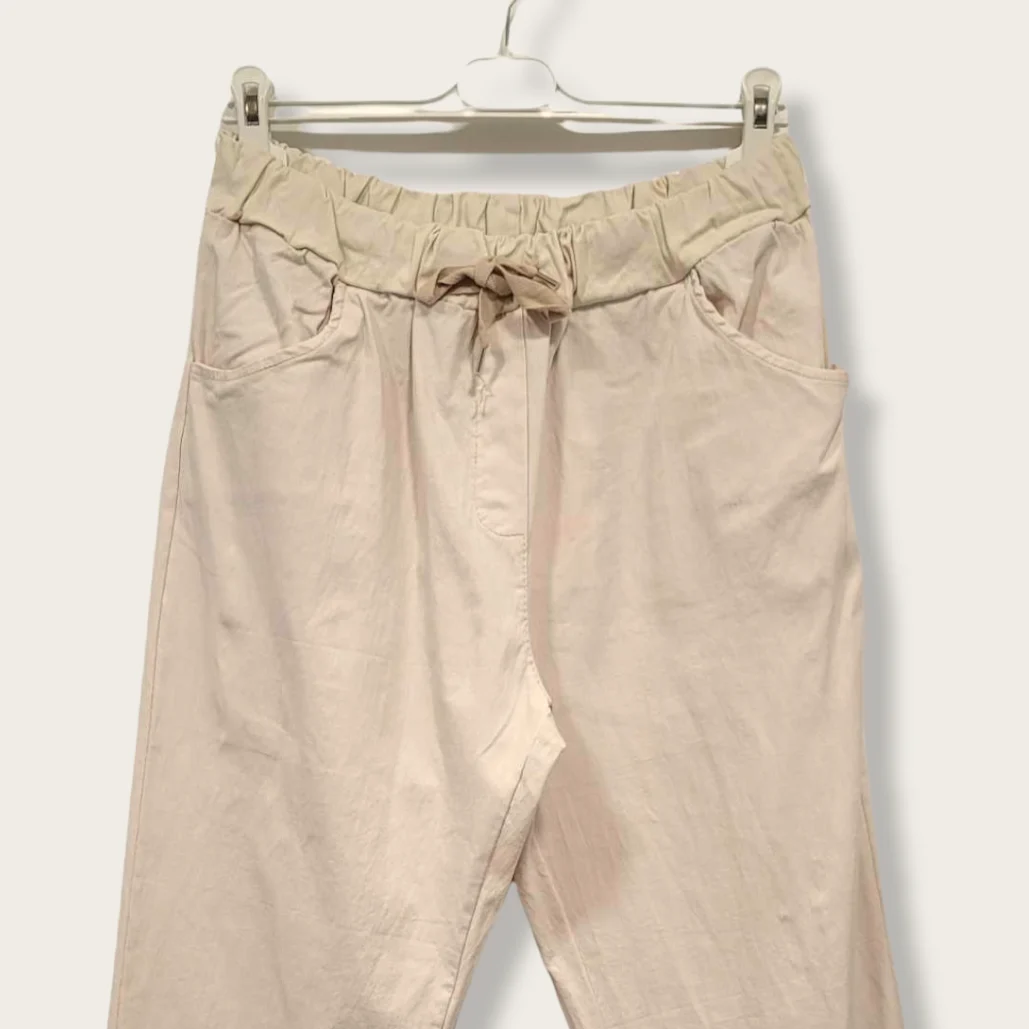 Pantalon stretch "Made in Italie" - beige - taille-unique-grande-taille