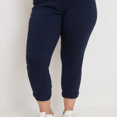 Z149- Pantalon stretch C'Mélodie 🇮🇹 - taupe - taille-unique-grande-taille