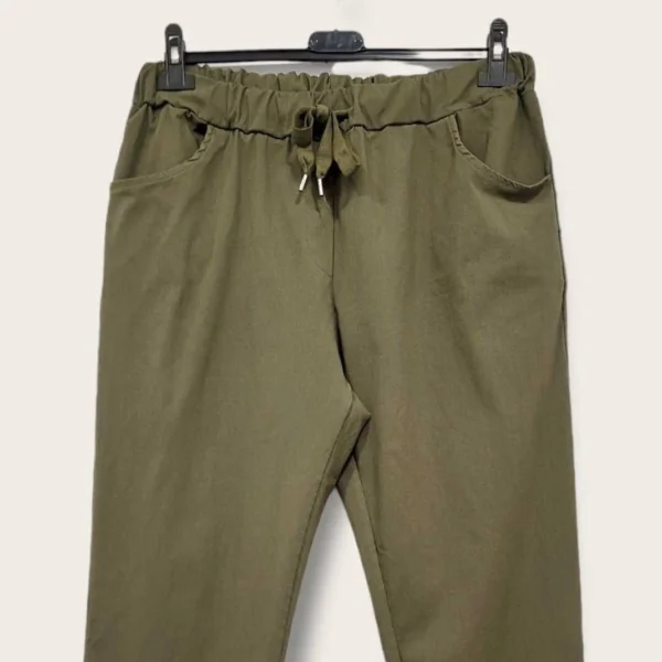 Z149- Pantalon stretch C'Mélodie 🇮🇹 - kaki - taille-unique-grande-taille