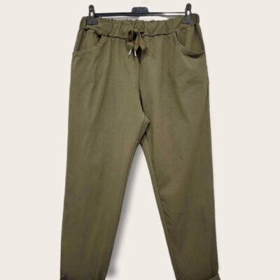 Z149- Pantalon stretch C'Mélodie 🇮🇹 - kaki - taille-unique-grande-taille