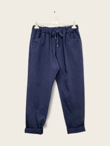 Pantalon femme taille élastiquée « Jolies Formes » - marine - taille-unique-grande-taille