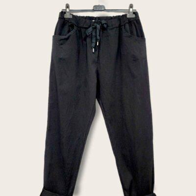 Z149- Pantalon stretch C'Mélodie 🇮🇹 - noir - taille-unique-grande-taille