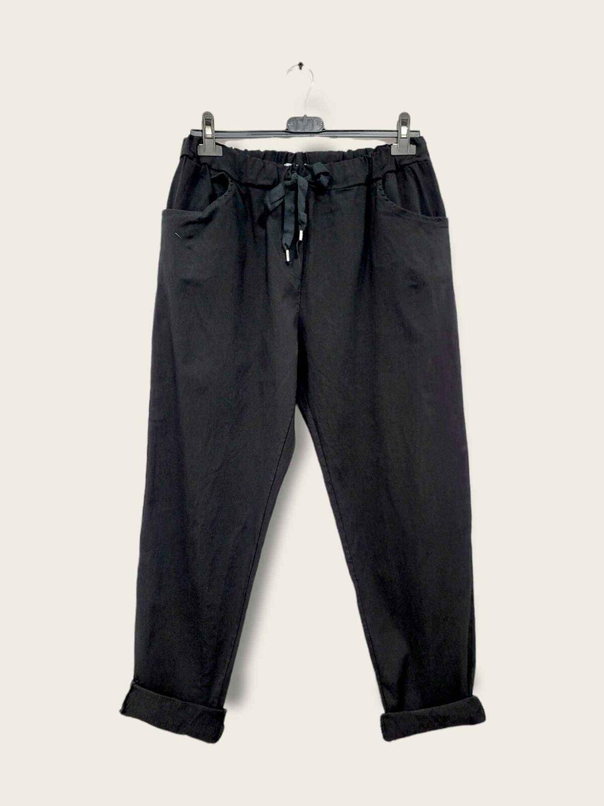 Z149- Pantalon stretch C'Mélodie 🇮🇹 - noir - taille-unique-grande-taille