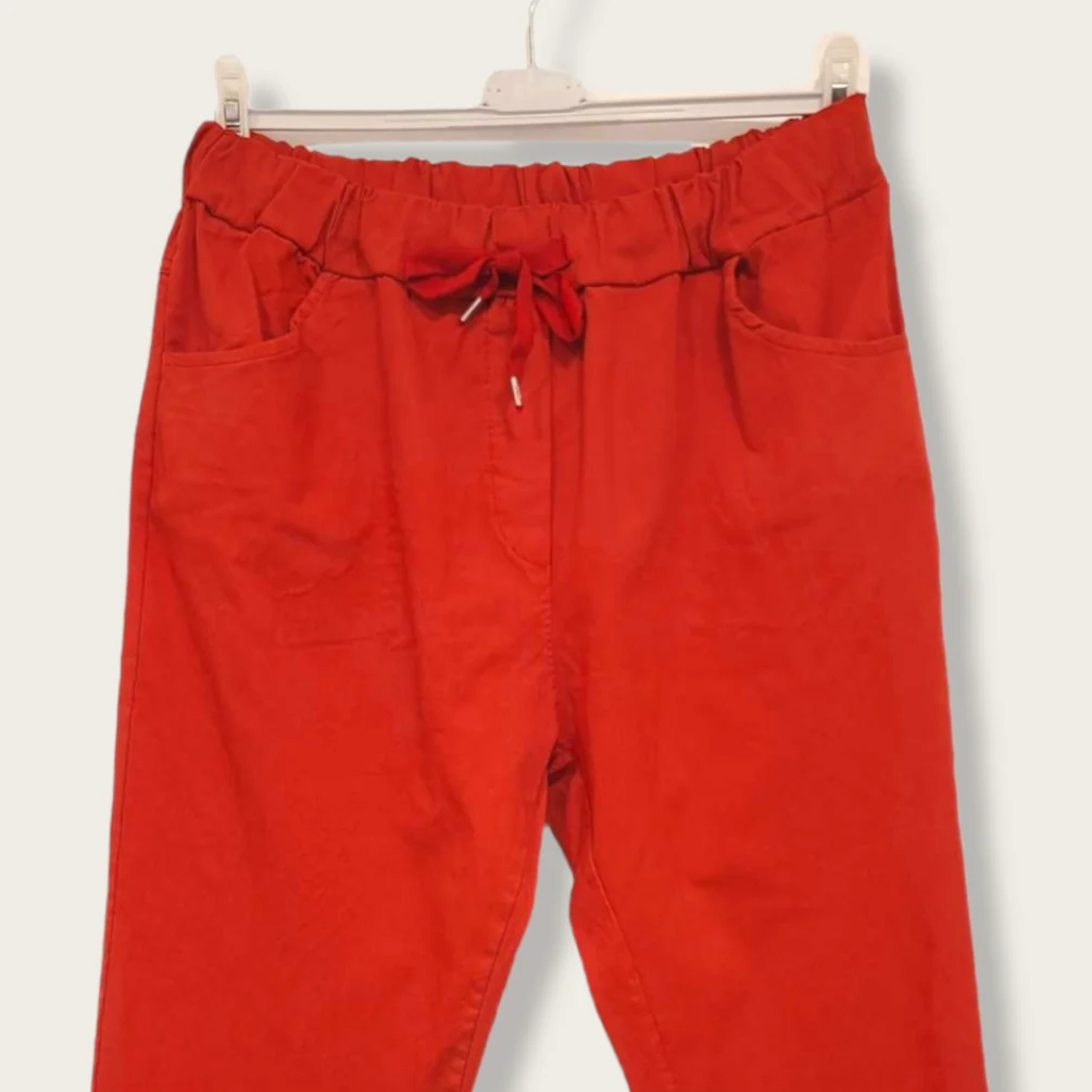 Pantalon stretch "Made in Italie" - rouge - taille-unique-grande-taille