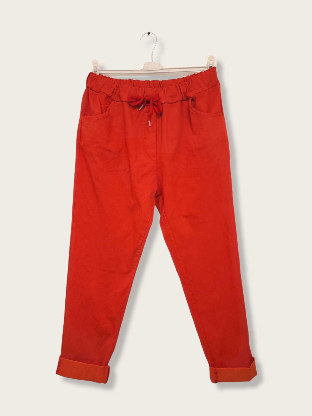 Pantalon stretch "Made in Italie" - rouge - taille-unique-grande-taille