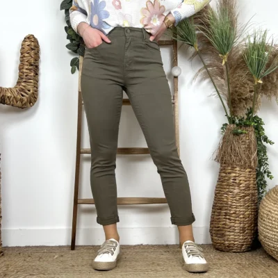 N235- Jean 7/8ème Voggo (T36-T44) - kaki - 44