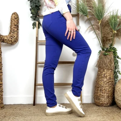 N301- Jean Slim Voggo (T36-T44) - bleu-royal - 44