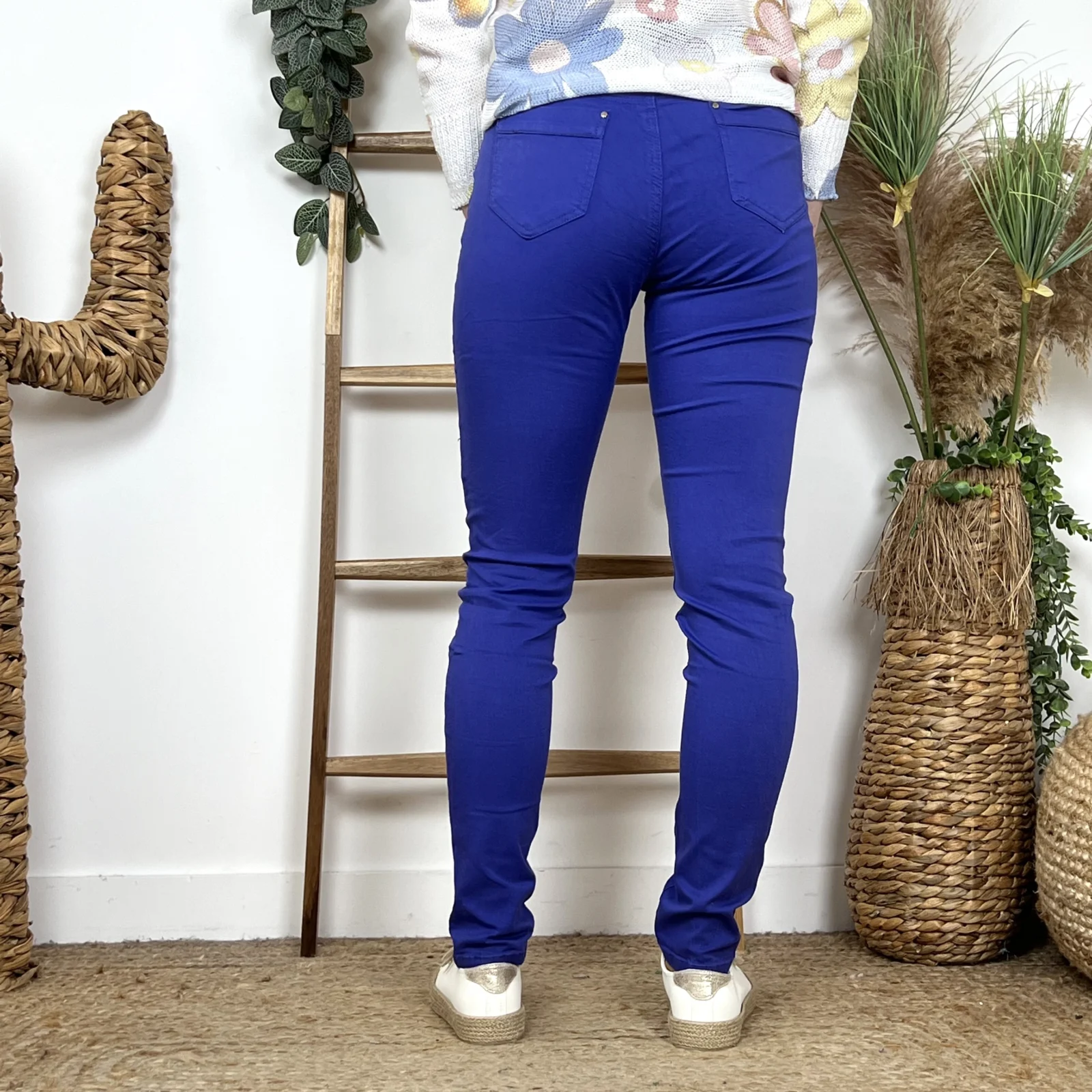 N301- Jean Slim Voggo (T36-T44) - bleu-royal - 44