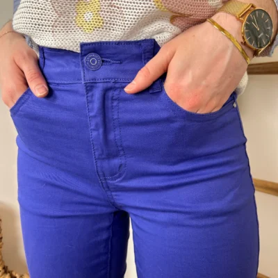N301- Jean Slim Voggo (T36-T44) - bleu-royal - 44