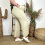 Pantalon fluide large femme T42/44-T54/56 - beige - 38