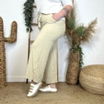 Pantalon fluide large femme T42/44-T54/56 - beige - 38