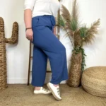 Pantalon fluide large femme T42/44-T54/56 - bleu-indigo - 58