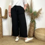 Pantalon fluide large femme T42/44-T54/56 - noir - 38