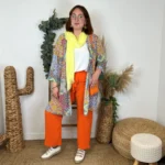 Pantalon fluide large femme T42/44-T54/56 - orange - 58