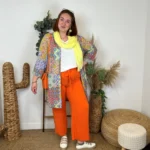 Pantalon fluide large femme T42/44-T54/56 - orange - 58