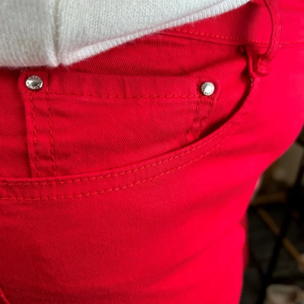 P108- Jean Slim Voggo (T42-T50) - rouge - 50