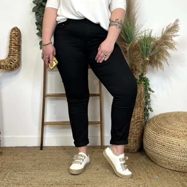 M974- Jean 7/8ème Voggo (T42-T50) - noir - 50