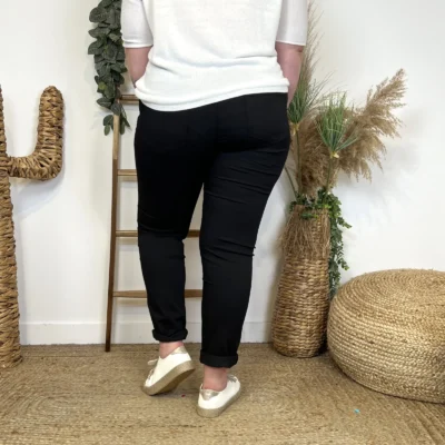 M974- Jean 7/8ème Voggo (T42-T50) - noir - 50