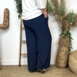 Pantalon fluide large femme T42/44-T54/56 - marine - 44