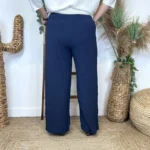 Pantalon fluide large femme T42/44-T54/56 - marine - 44