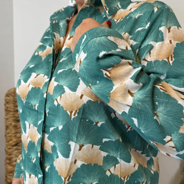 L576- Chemisier Maëlle Gingko (T40-T48) - vert-celadon - 48